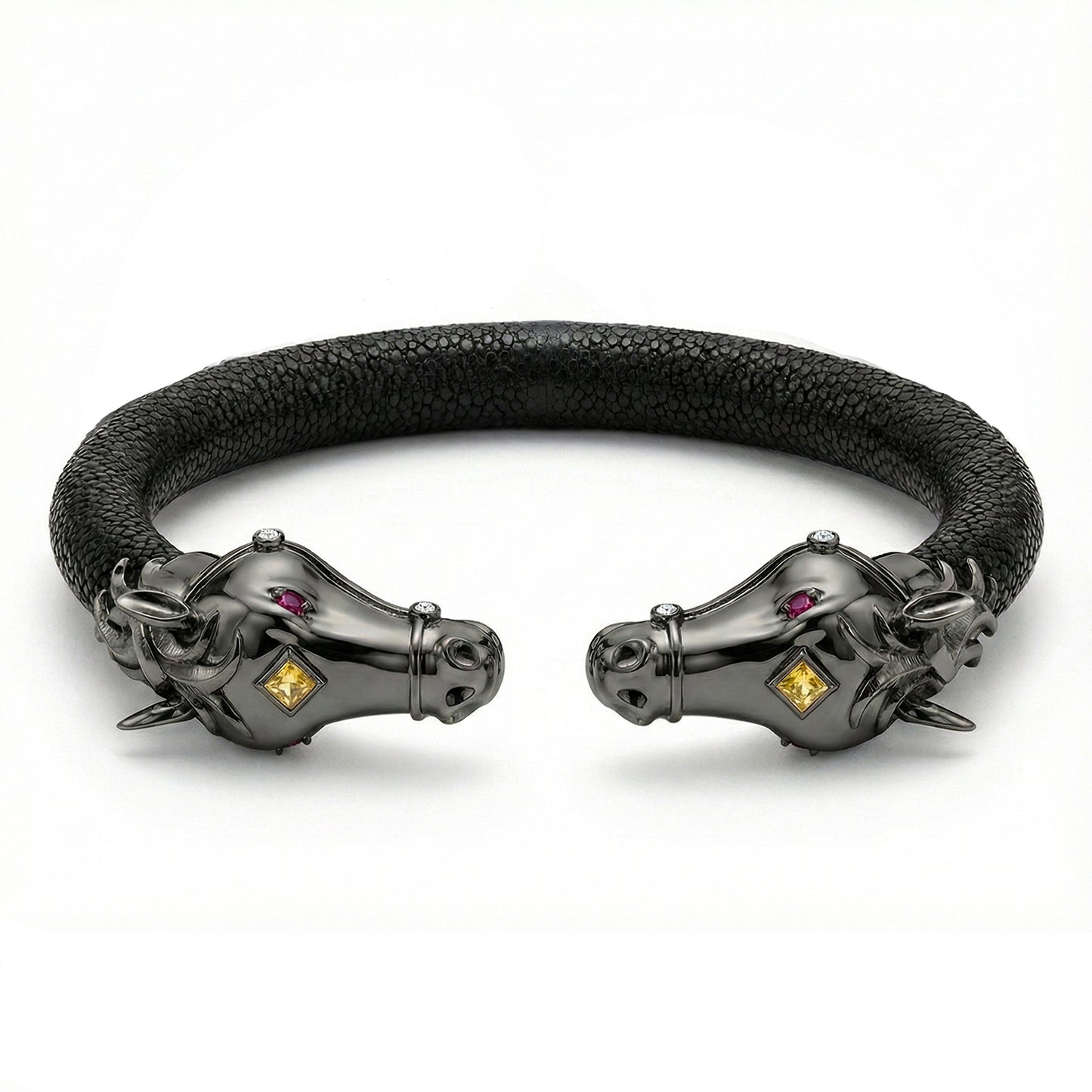 Caval 925 Yellow Sapphire & Ruby Stingray Bracelet