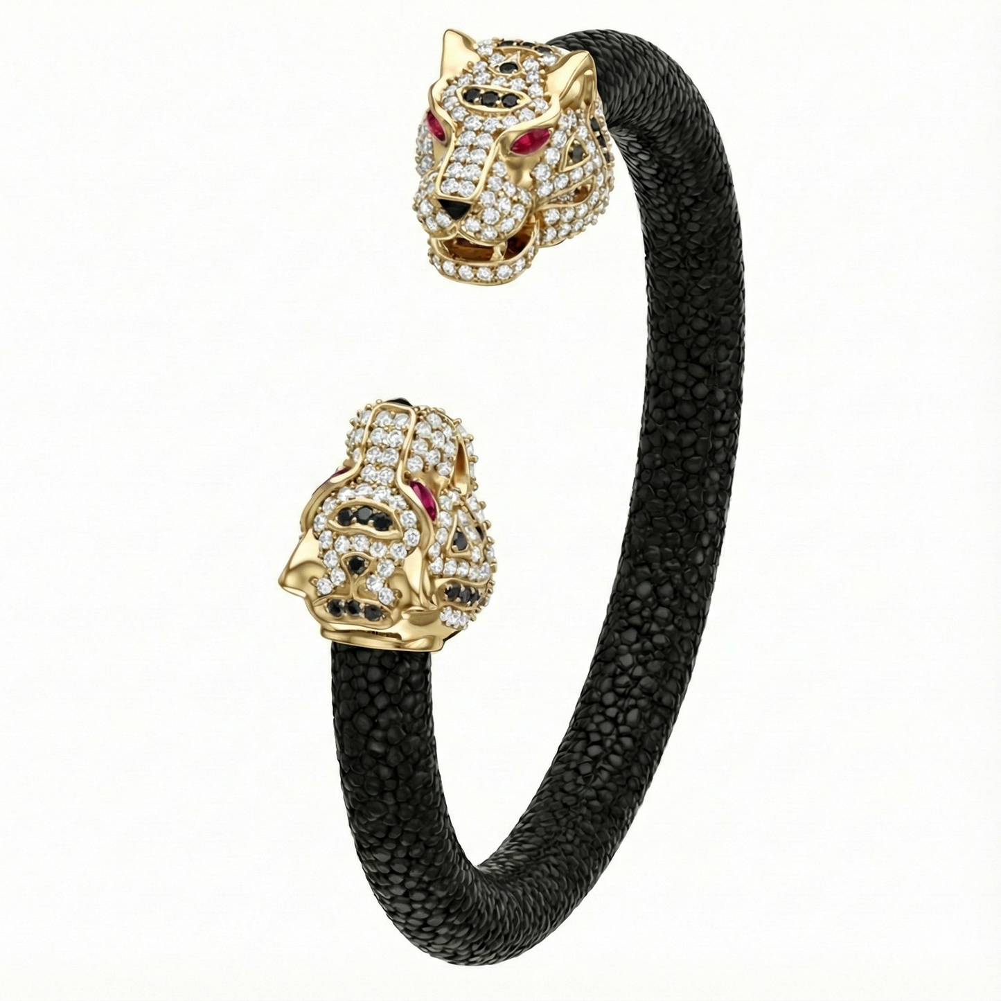 Imperial Tiger  925 White Sapphire & Ruby Stingray Bracelet