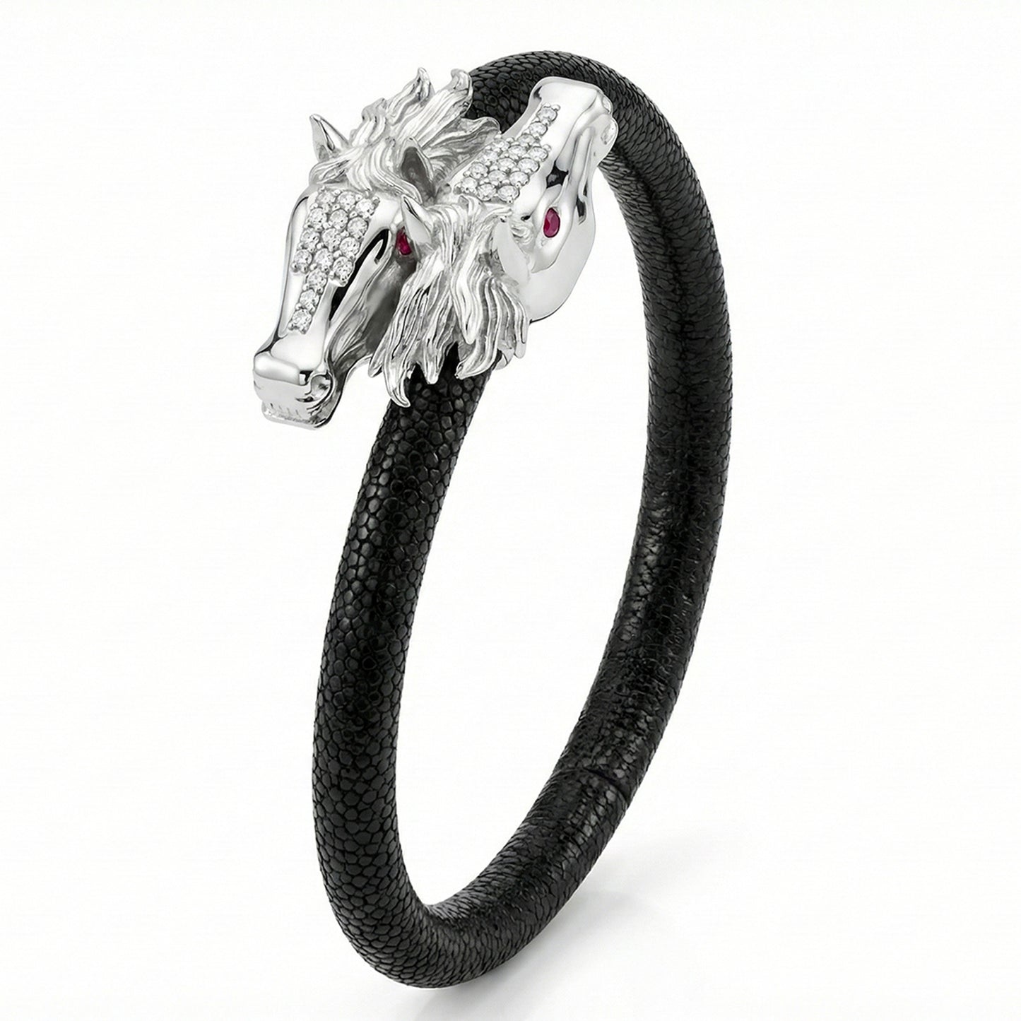 Caval X 925 White Sapphire Eternity X Stingray Bracelet