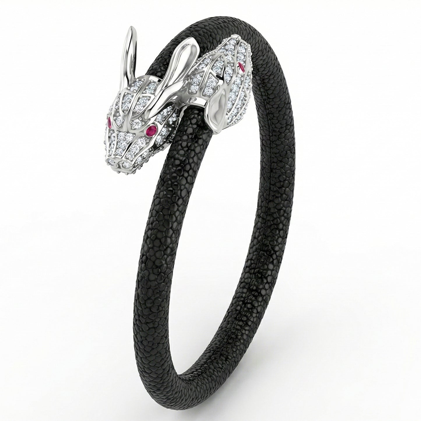 Lepus X 925 White Sapphire Eternity X Stingray Bracelet