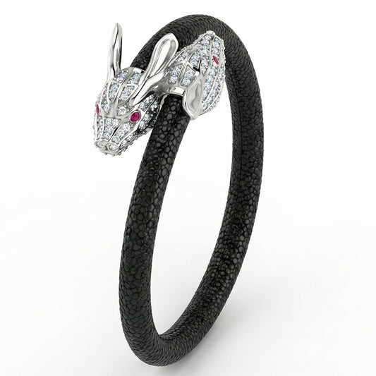 Lepus X 925 White Sapphire Eternity X Stingray Bracelet