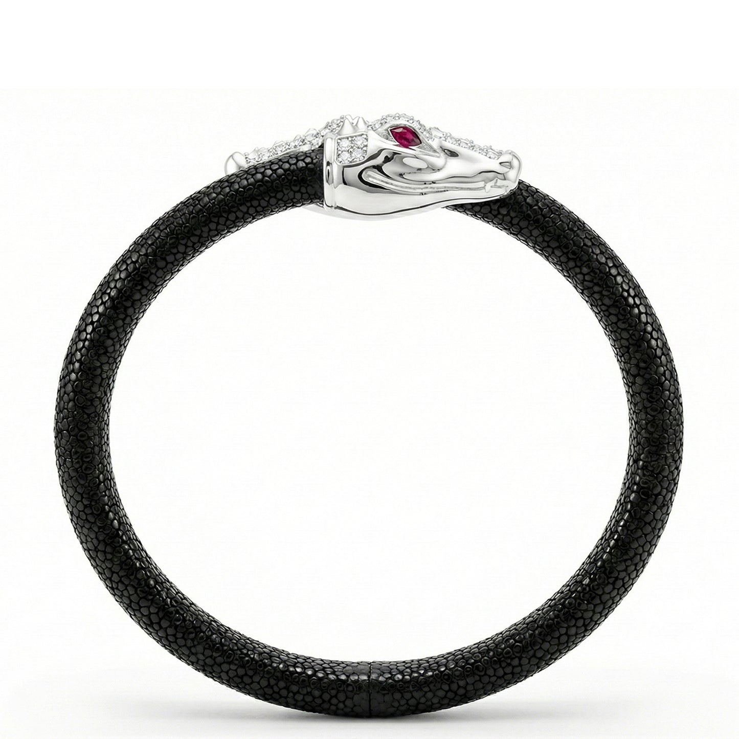 Crocodilus X 925 White Sapphire Eternity X Stingray Bracelet