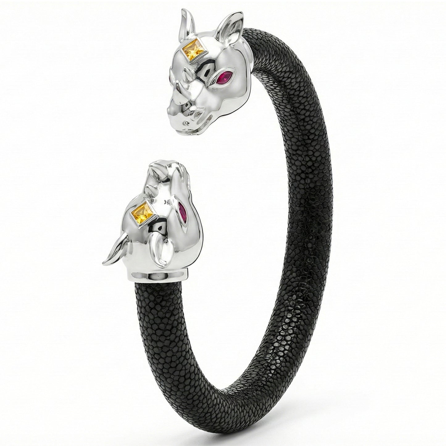 Rhino 925 Yellow Sapphire  & Ruby Stingray Bracelet