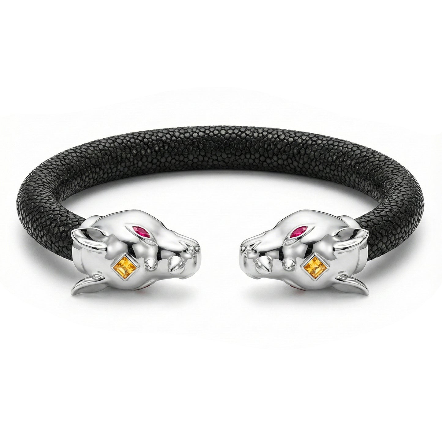 Rhino 925 Yellow Sapphire  & Ruby Stingray Bracelet