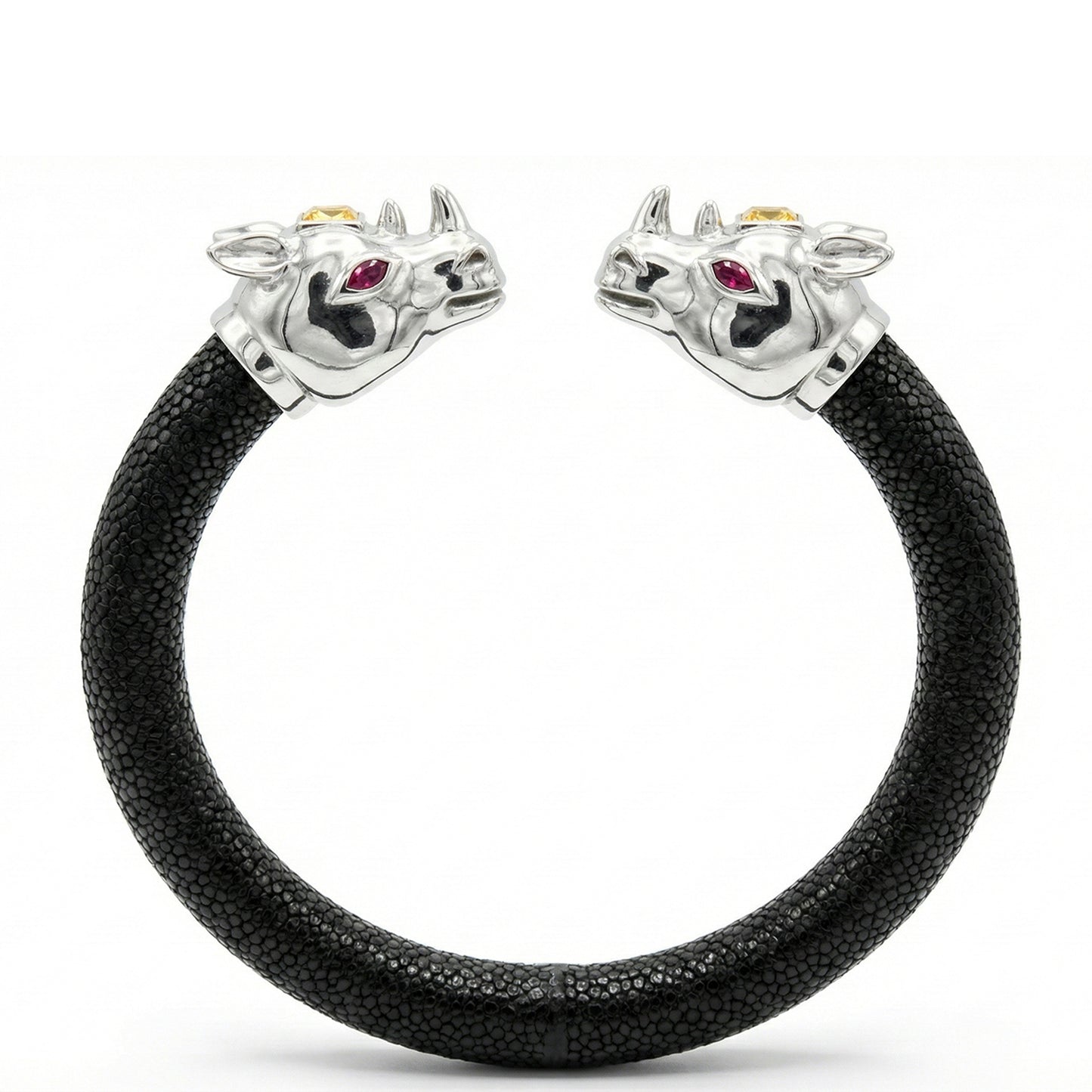 Rhino 925 Yellow Sapphire  & Ruby Stingray Bracelet