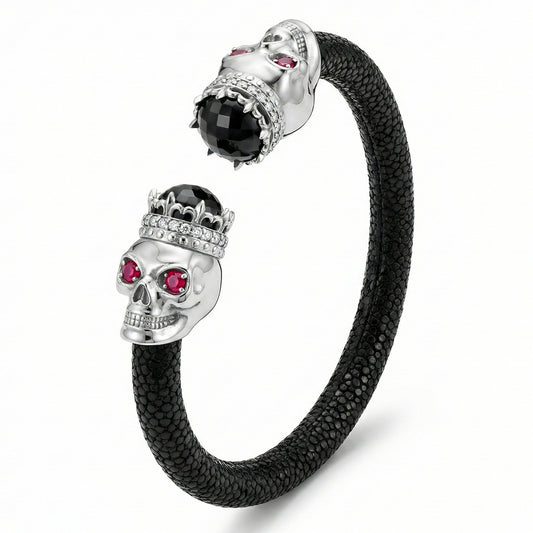 925 Skull Royale Eternity X Stingray Bracelet