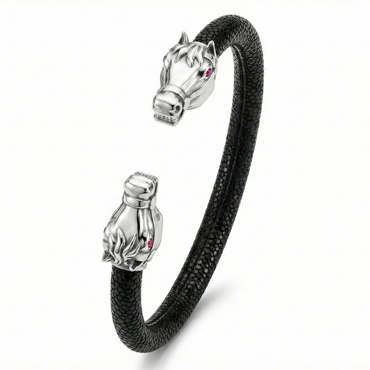 925 Horse Eternity X Bracelet