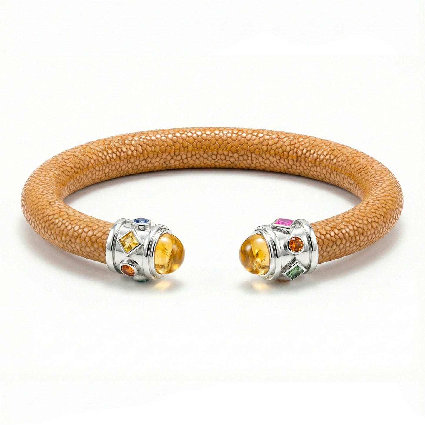 Alix 925 Citrine & Fancy Sapphire Stingray Bangle