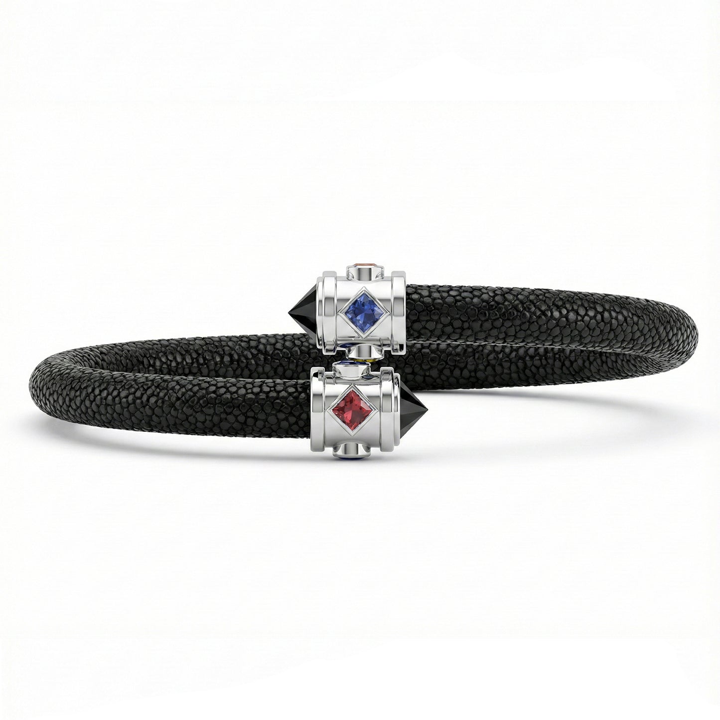 Eternity 925 Black Spinel  & Fancy Sapphire Stingray Bracelet