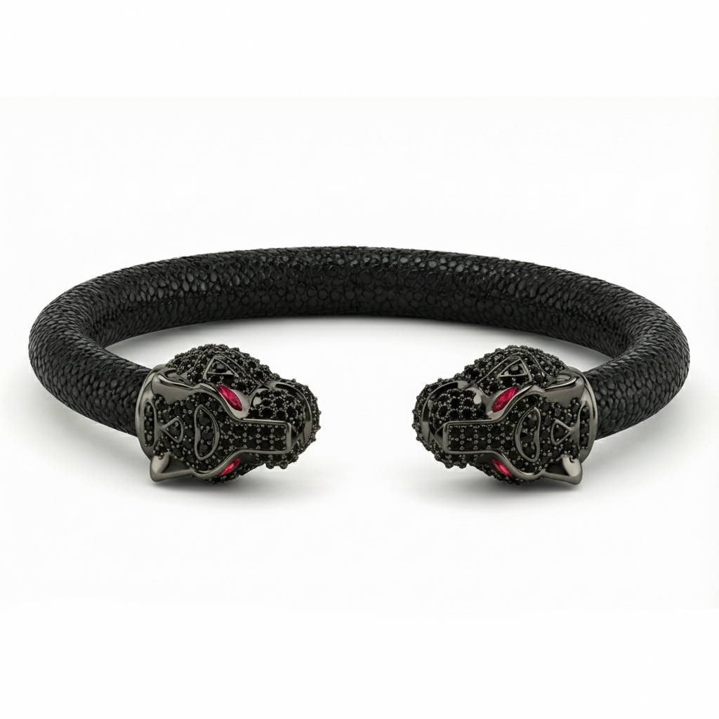 Imperial Tiger 925 Black Spinel & Ruby Stingray Bracelet