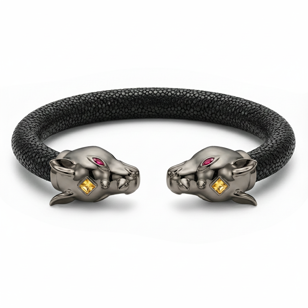 Rhino 925 Yellow Sapphire  & Ruby Stingray Bracelet