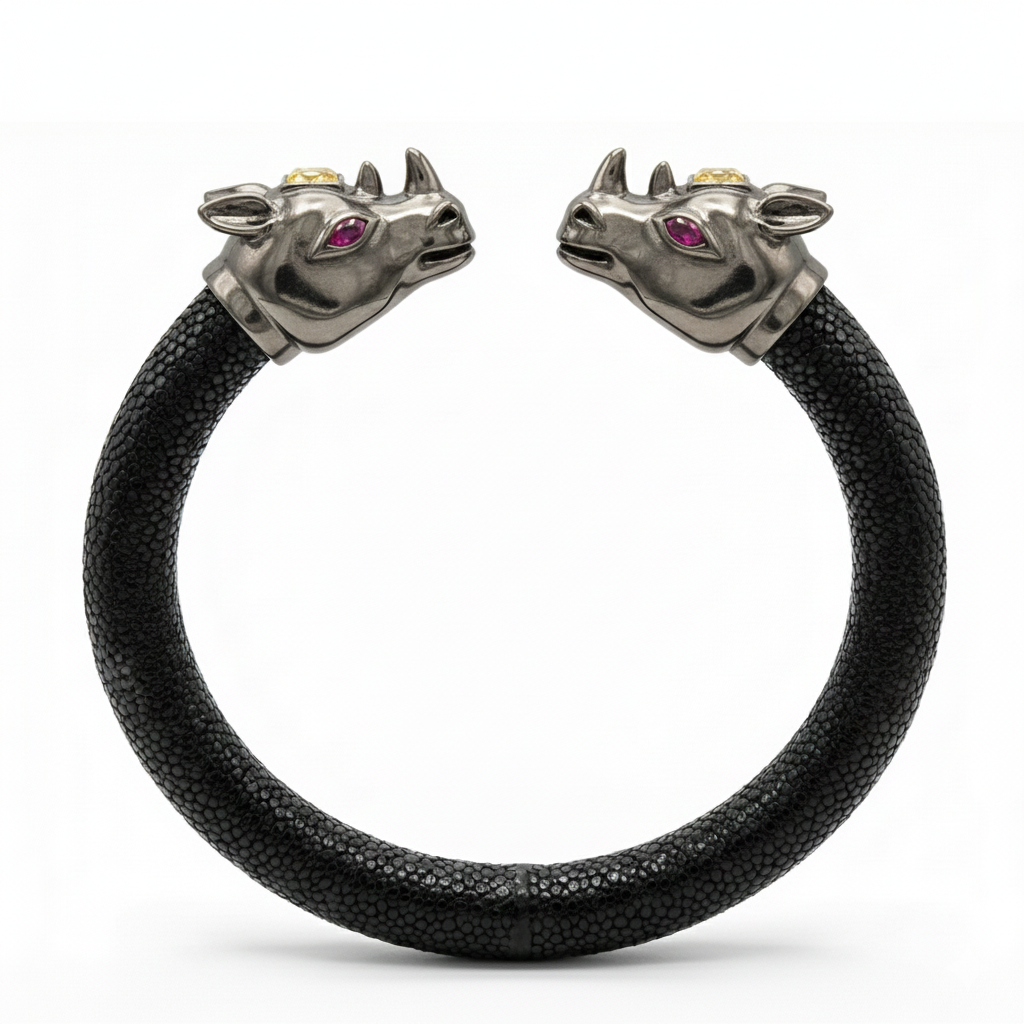 Rhino 925 Yellow Sapphire  & Ruby Stingray Bracelet