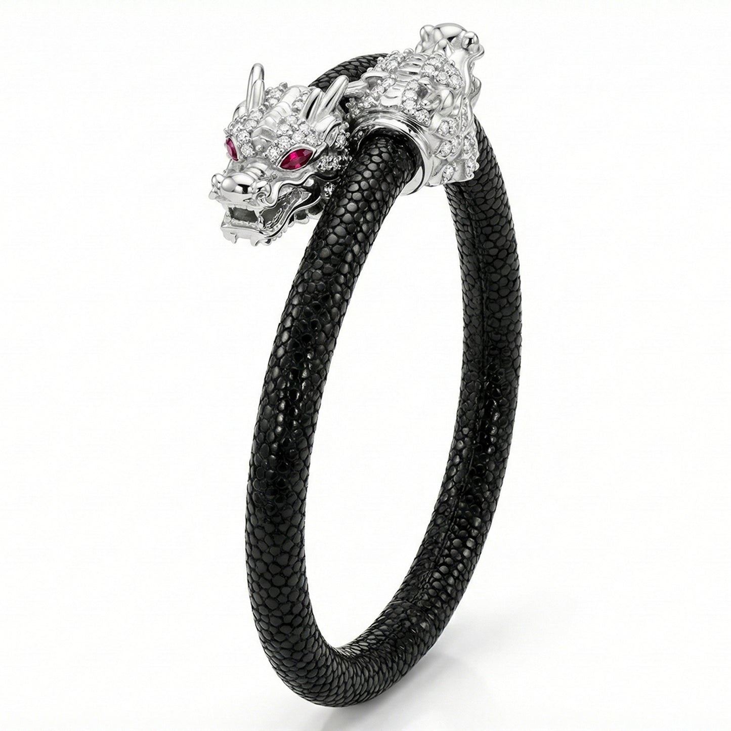 Draco X 925 White Sapphire Eternity X Stingray Bracelet