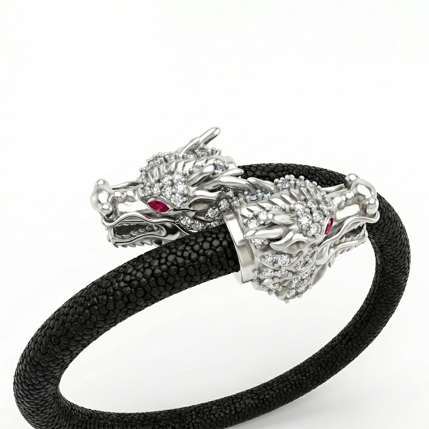 Draco X 925 White Sapphire Eternity X Stingray Bracelet