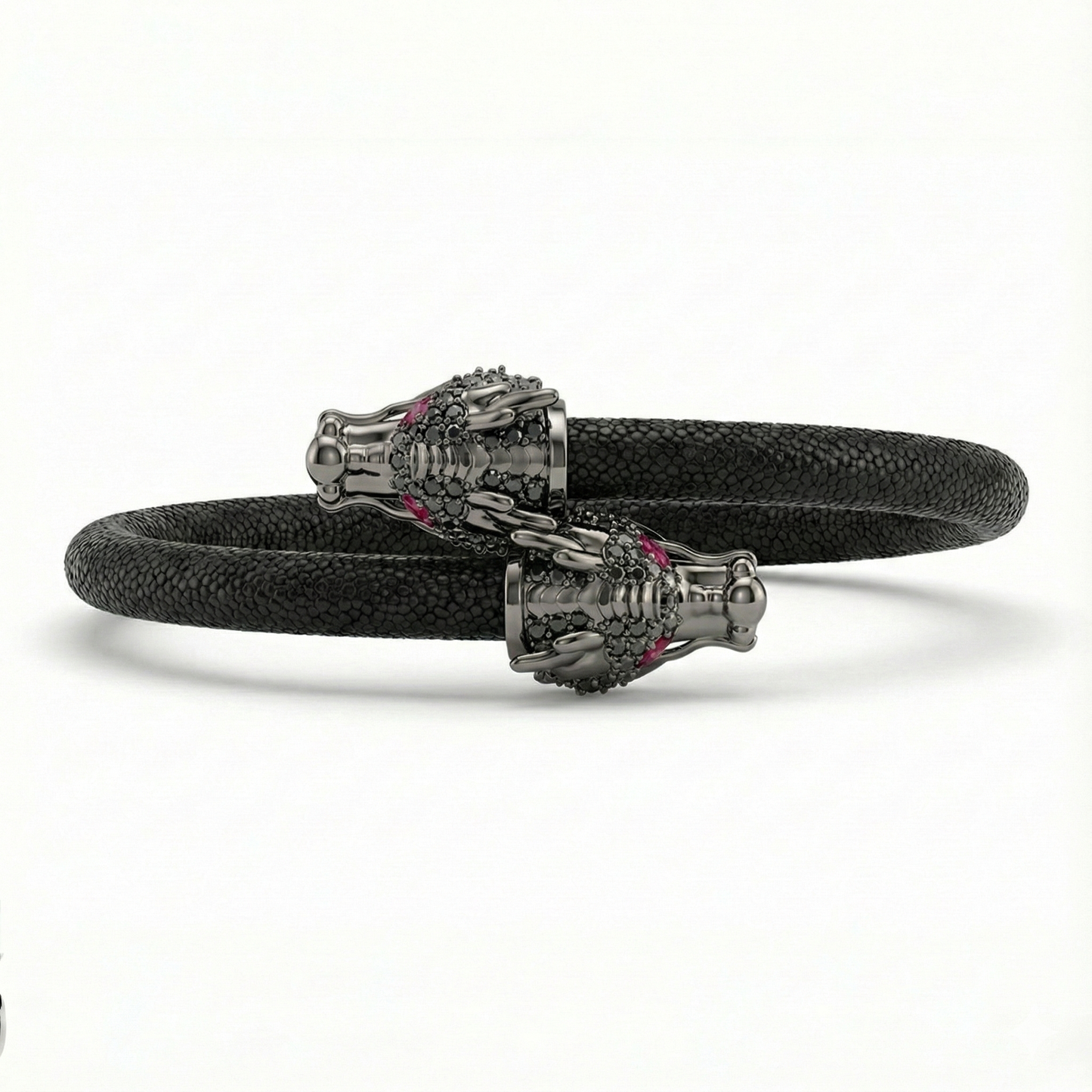 Draco X 925 Black Spinel Eternity X Stingray Bracelet