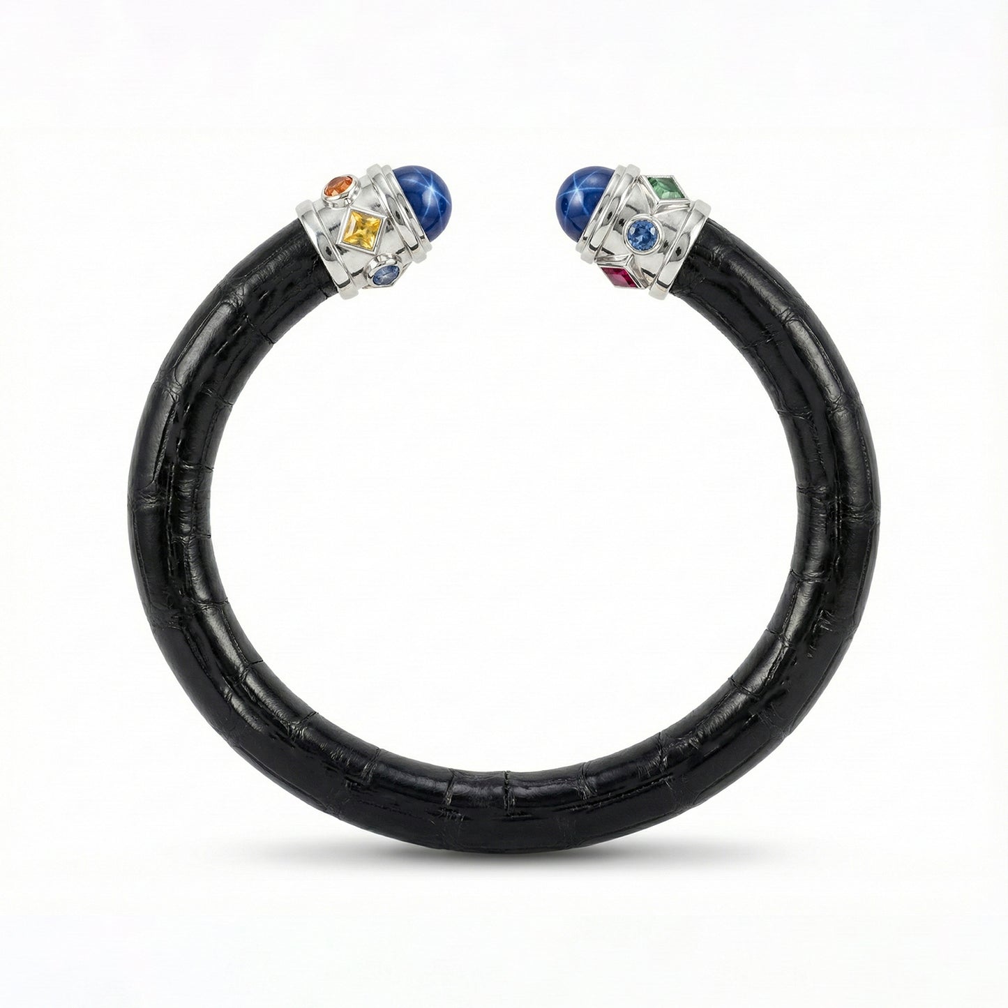 Alix 925 Blue Star Sapphire & Fancy Sapphire Stingray Bangle