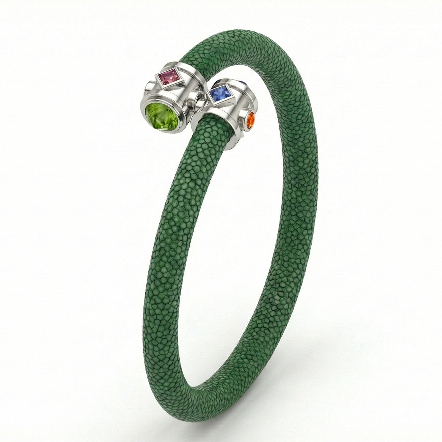 Eternity 925 Peridot & Fancy Sapphire Stingray Bracelet