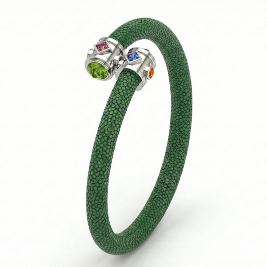 Eternity 925 Peridot & Fancy Sapphire Stingray Bracelet