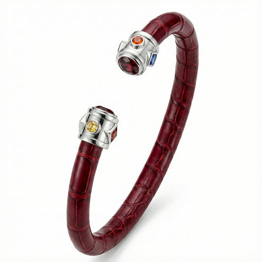 BE Eternity 925 Garnet & Fancy Sapphire Stingray Bracelet