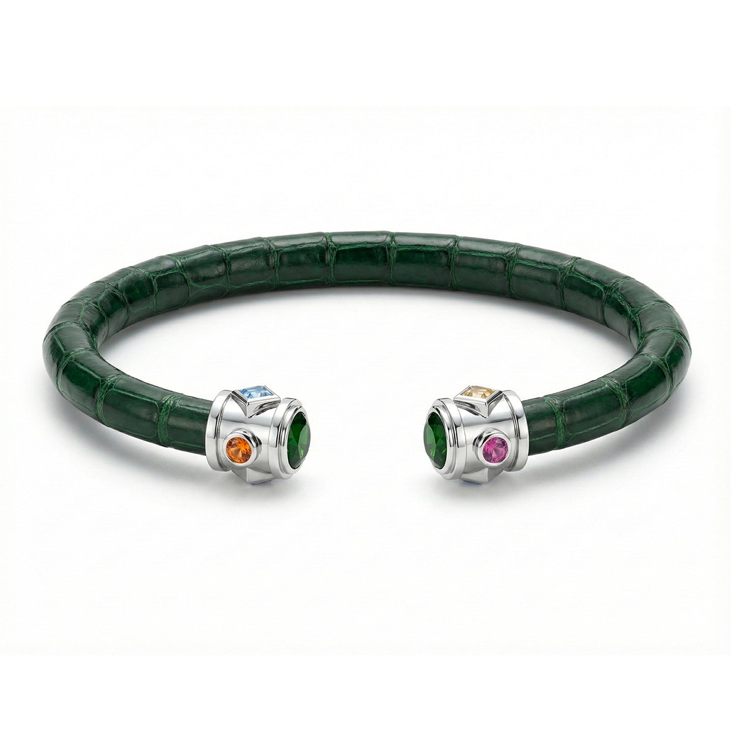 BE Eternity 925 Green Diopside & Fancy Sapphire Stingray Bracelet