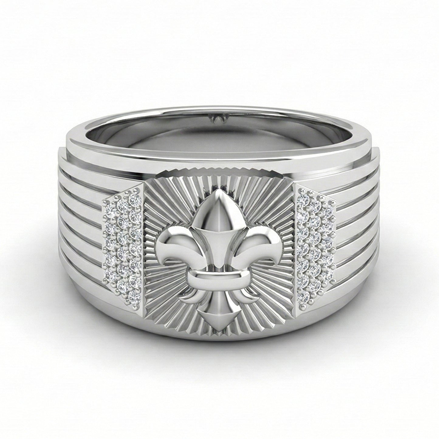 FDL01 Fleur de Lis Platinum PT950 Men’s Ring