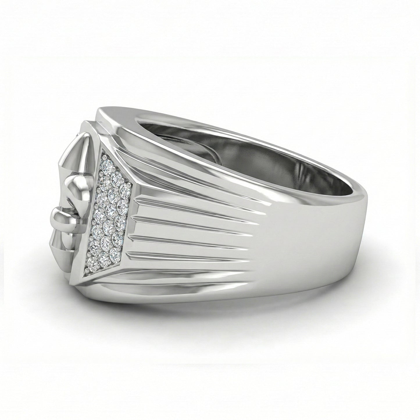 FDL01 Fleur de Lis Platinum PT950 Men’s Ring