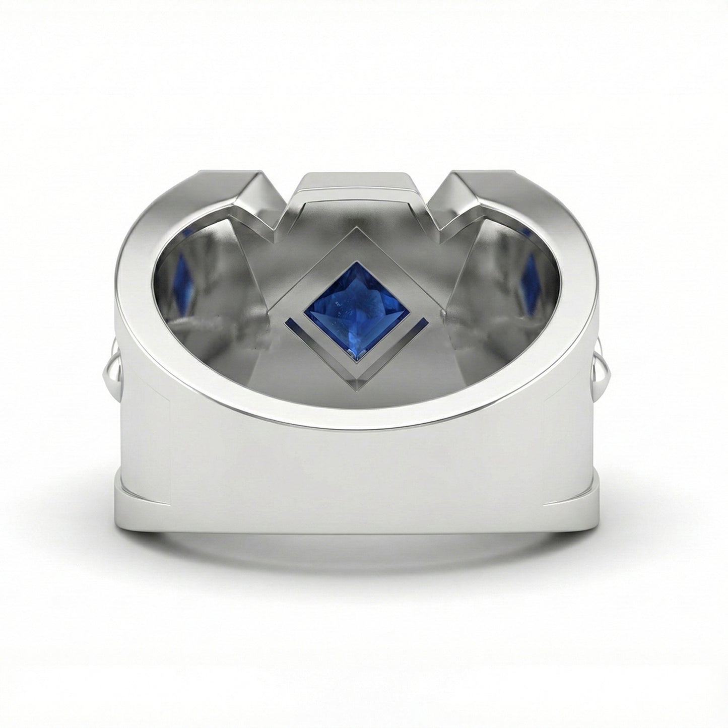 FDF03 Blue Sapphire Platinum PT950 Men’s Ring