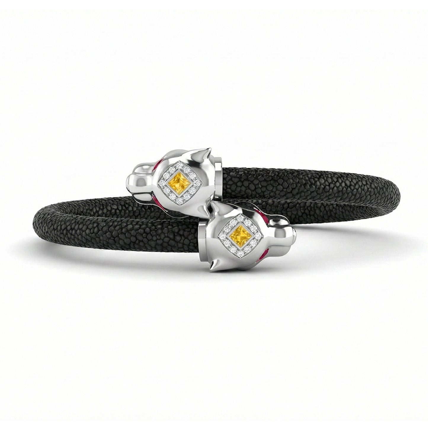 Imperial Jaguar X 925 Black Spinel Eternity X Stingray Bracelet