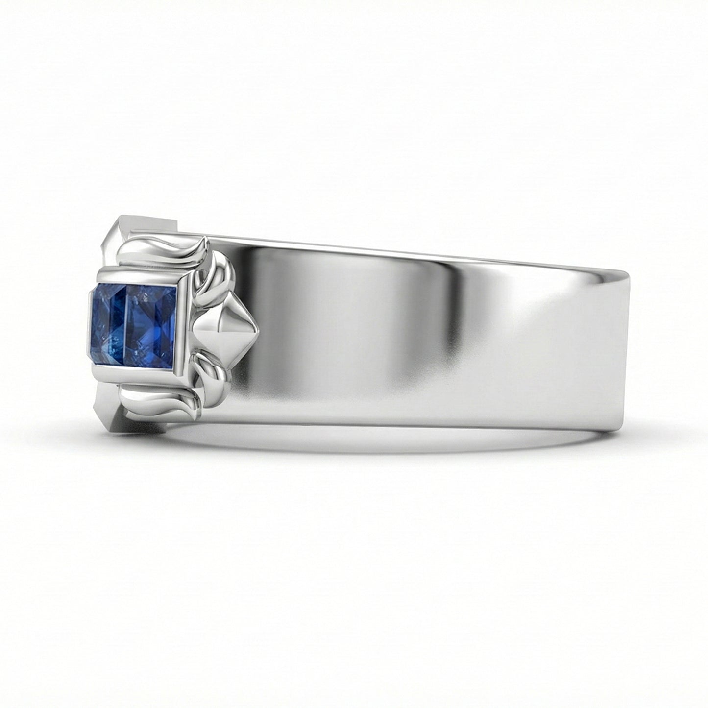 FDF01 Blue Sapphire Platinum PT950 Unisex Ring