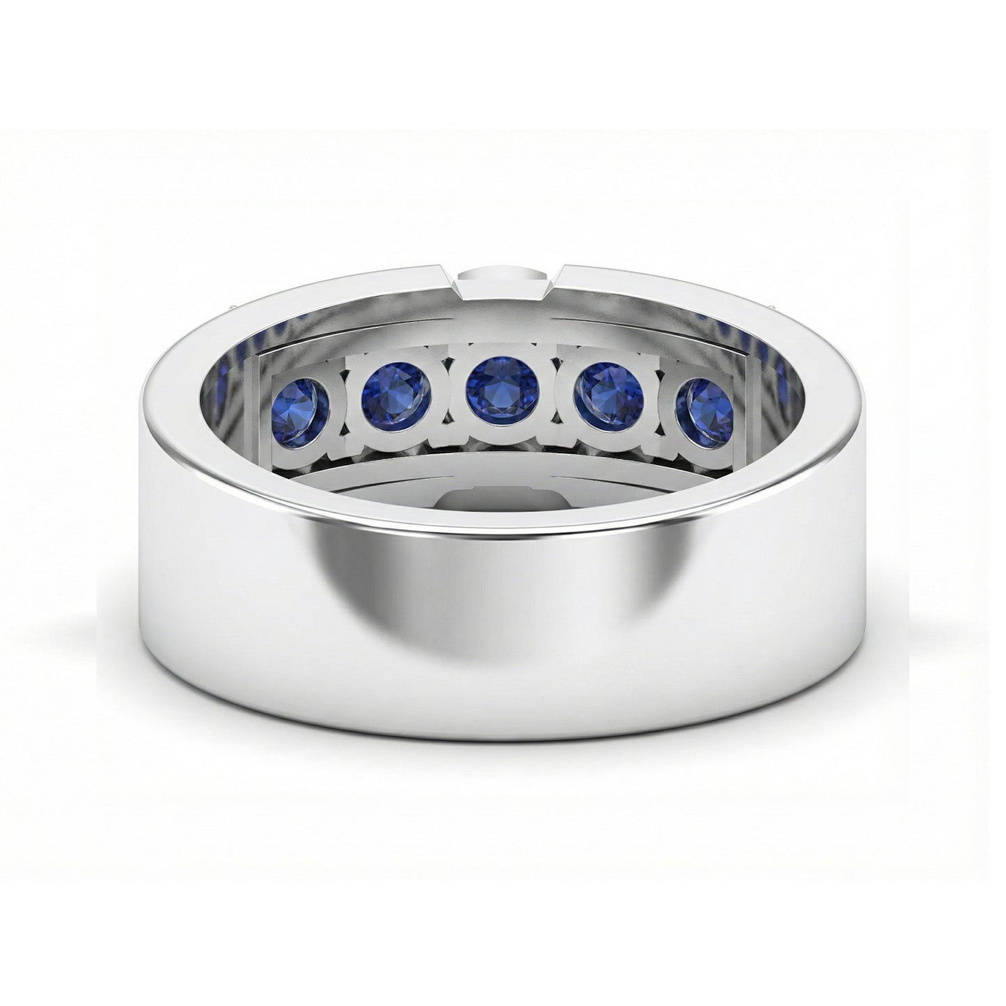 FDF02 Blue Sapphire Platinum PT950 Unisex Ring
