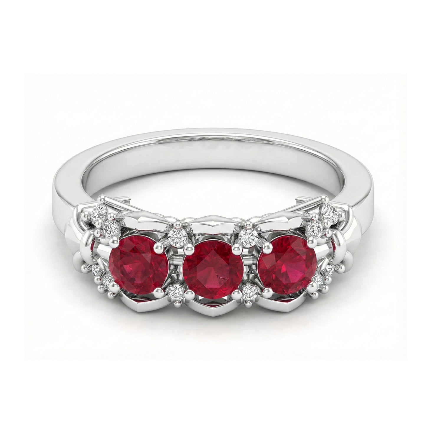 FDF010 Platinum Ruby PT950 Ladies Ring