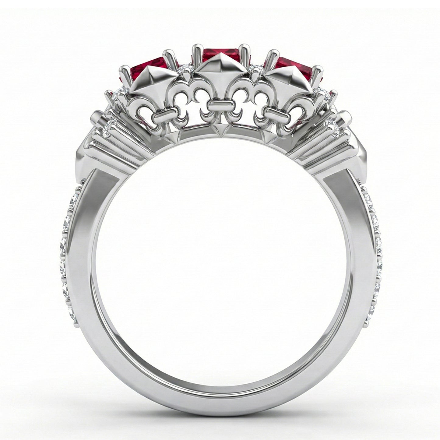 FDF010 Platinum Ruby PT950 Ladies Ring