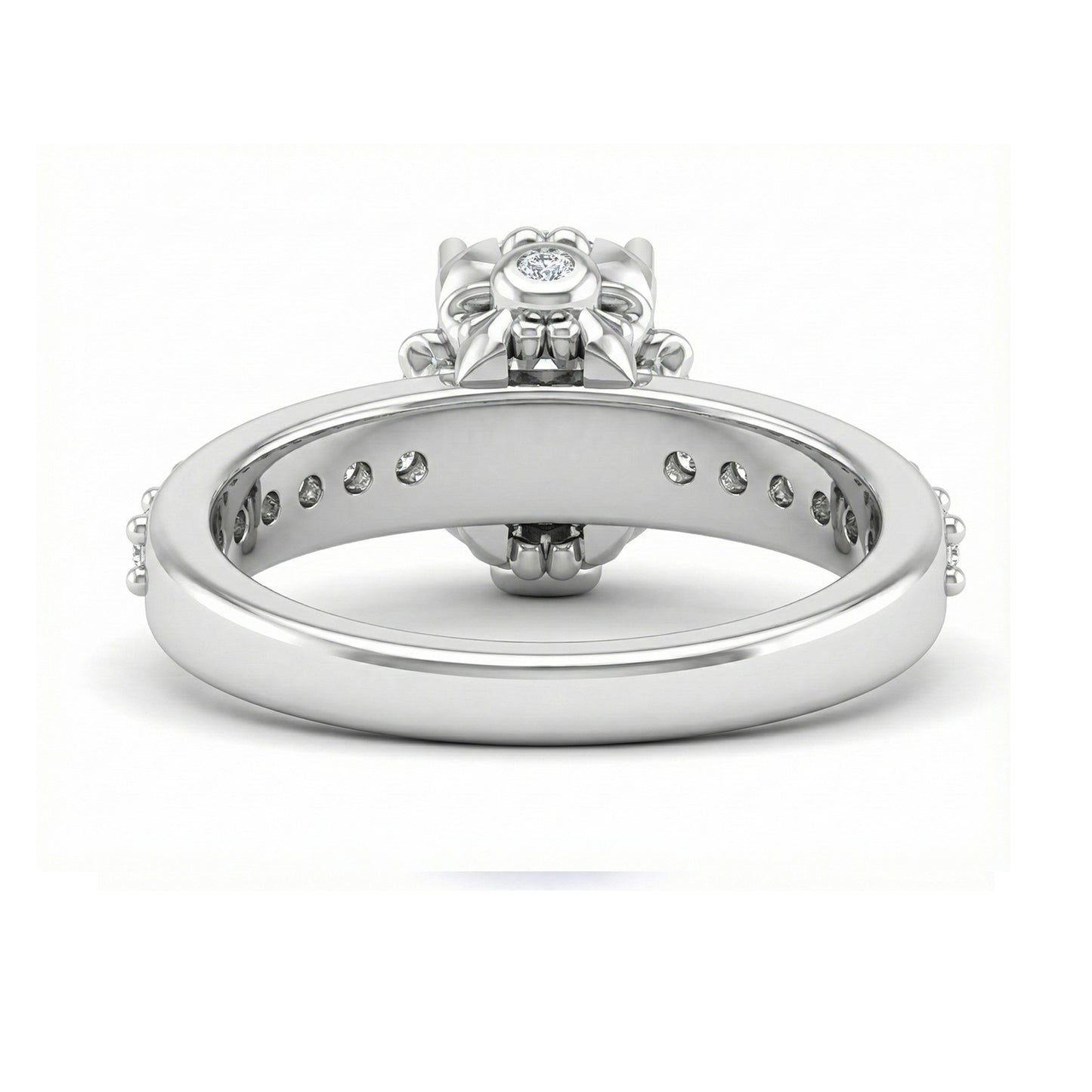 FDF08 Platinum Oval Blue Sapphire PT950 Ladies Ring