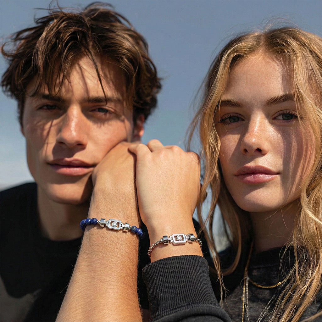 Diamond 925 Silver with Silver Link XOXO Bracelet