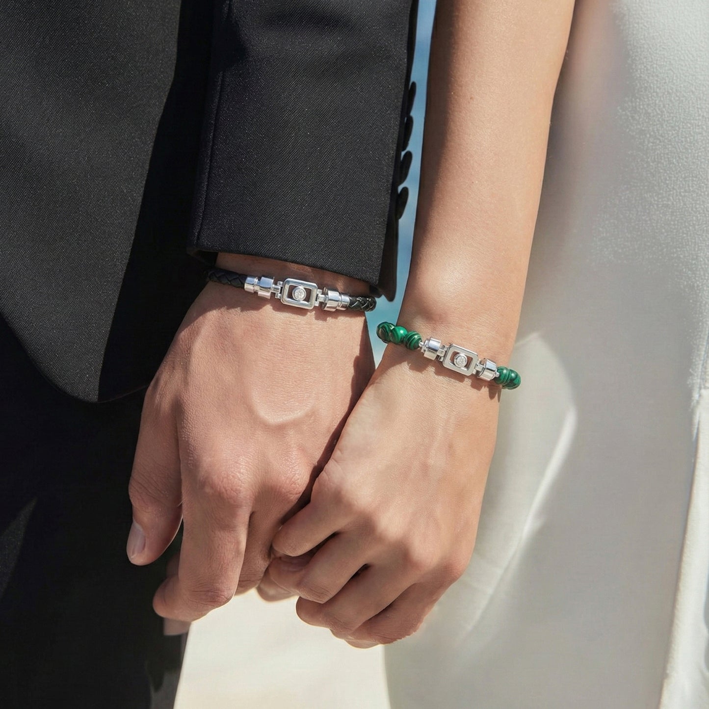 Diamond 925 Silver with Gemstone XOXO Bracelet