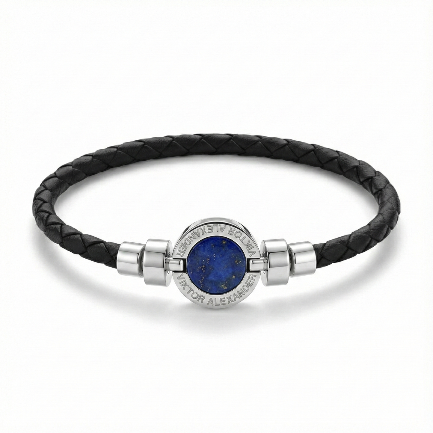 1889 Lapis Lazuli 925 Silver Weaved Calf Bracelet