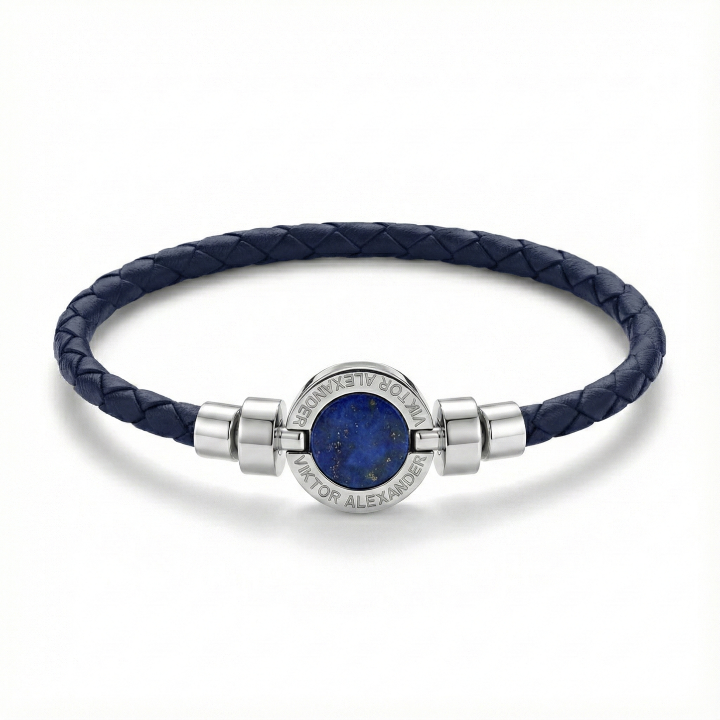 1889 Lapis Lazuli 925 Silver Weaved Calf Bracelet