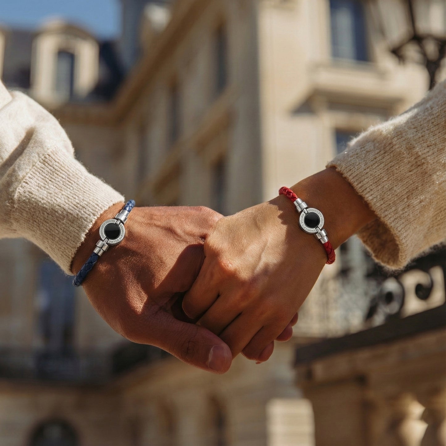 1889 Black Spinel 925 Silver Weaved Calf Bracelet
