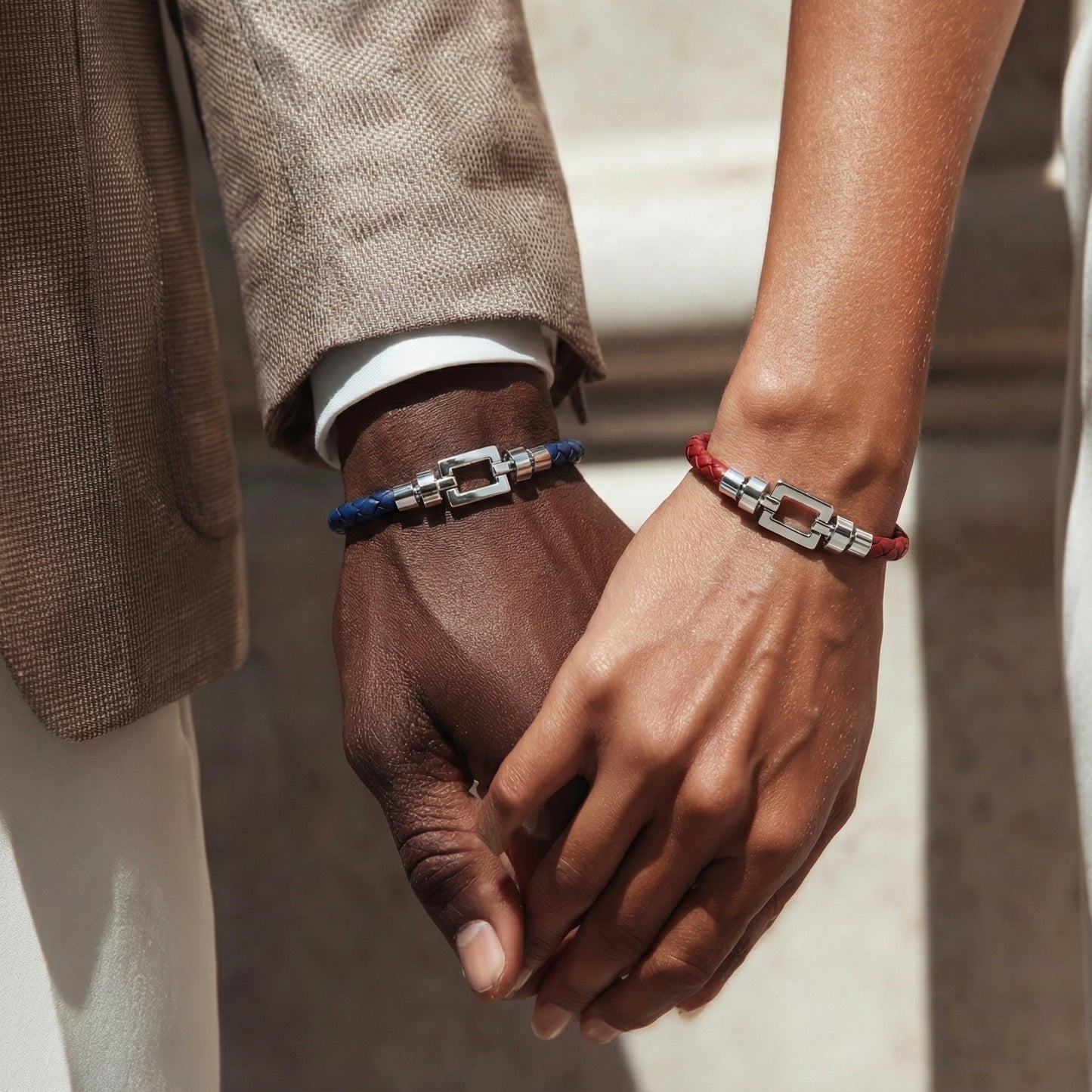 Opus 925 Silver with Weaved Calf Bracelet