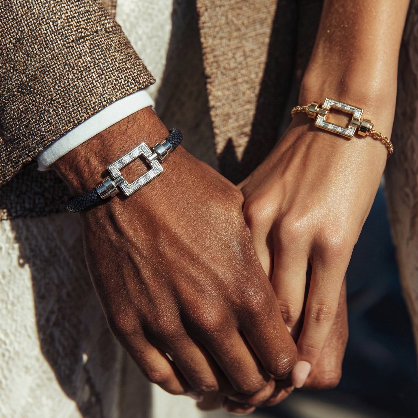 Magnum Opus XL 18-Carat Gold Baguette Diamonds Link Bracelet