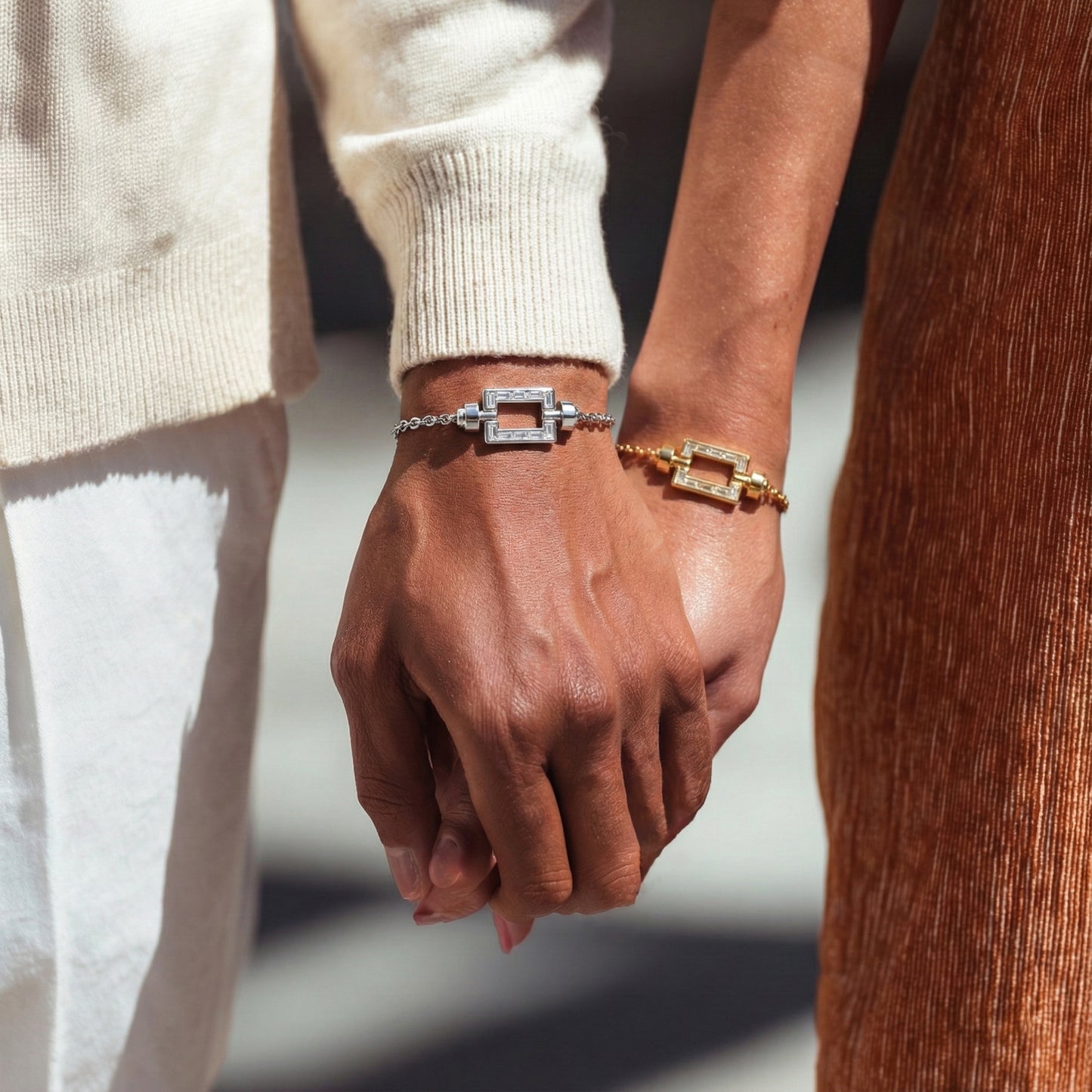 Magnum Opus XL 18-Carat Gold Baguette Diamonds Link Bracelet