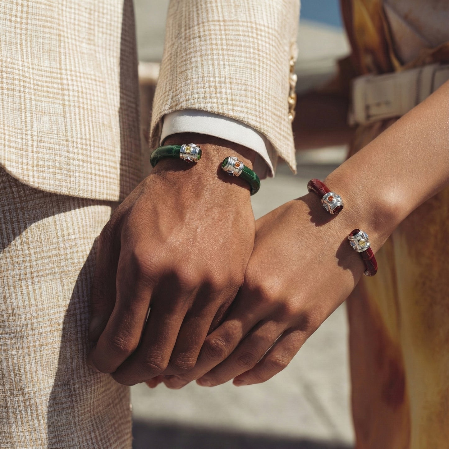 BE Eternity 925 Green Diopside & Fancy Sapphire Stingray Bracelet