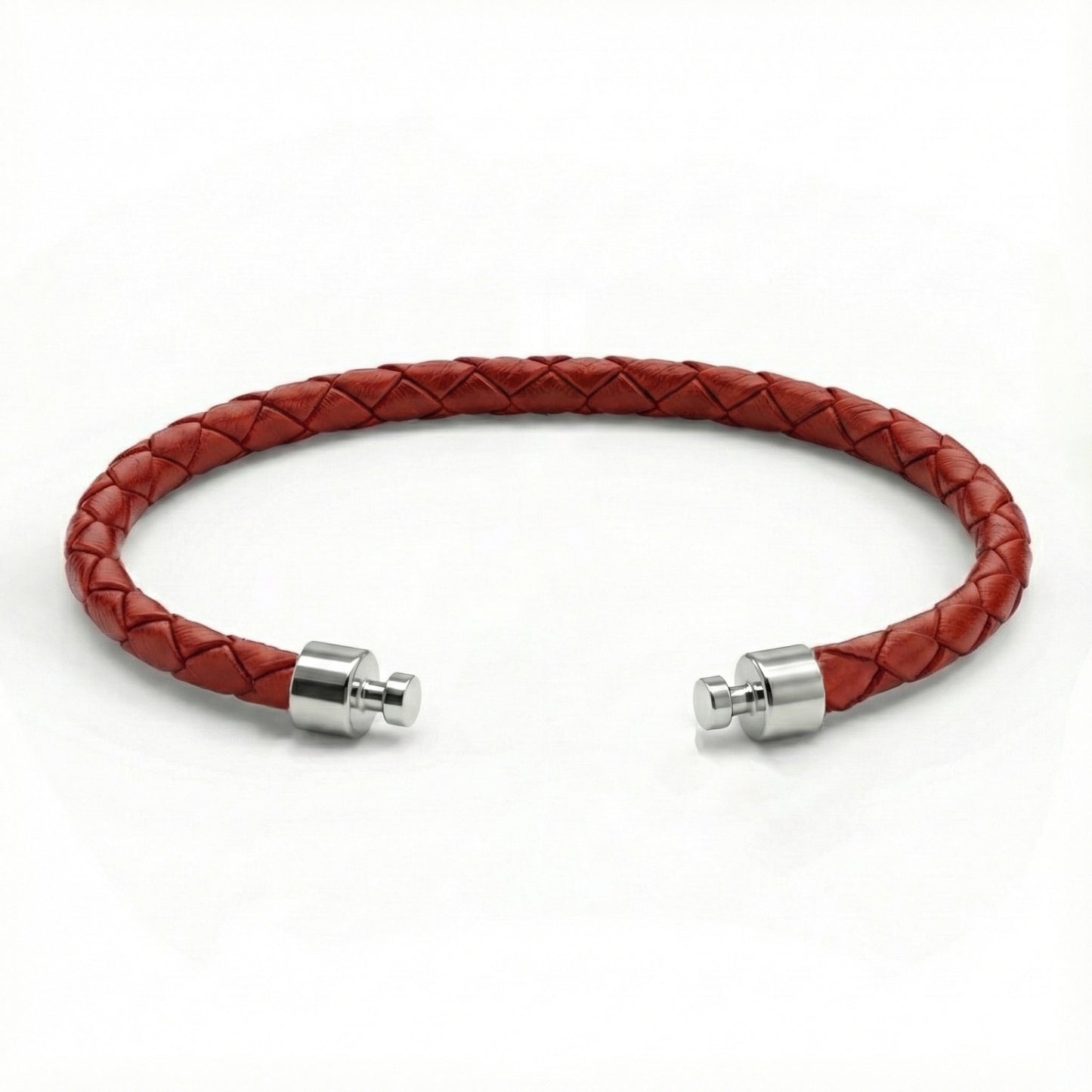 レガリア 4mm レッドカーフレザーストラップ 925シルバーリンク