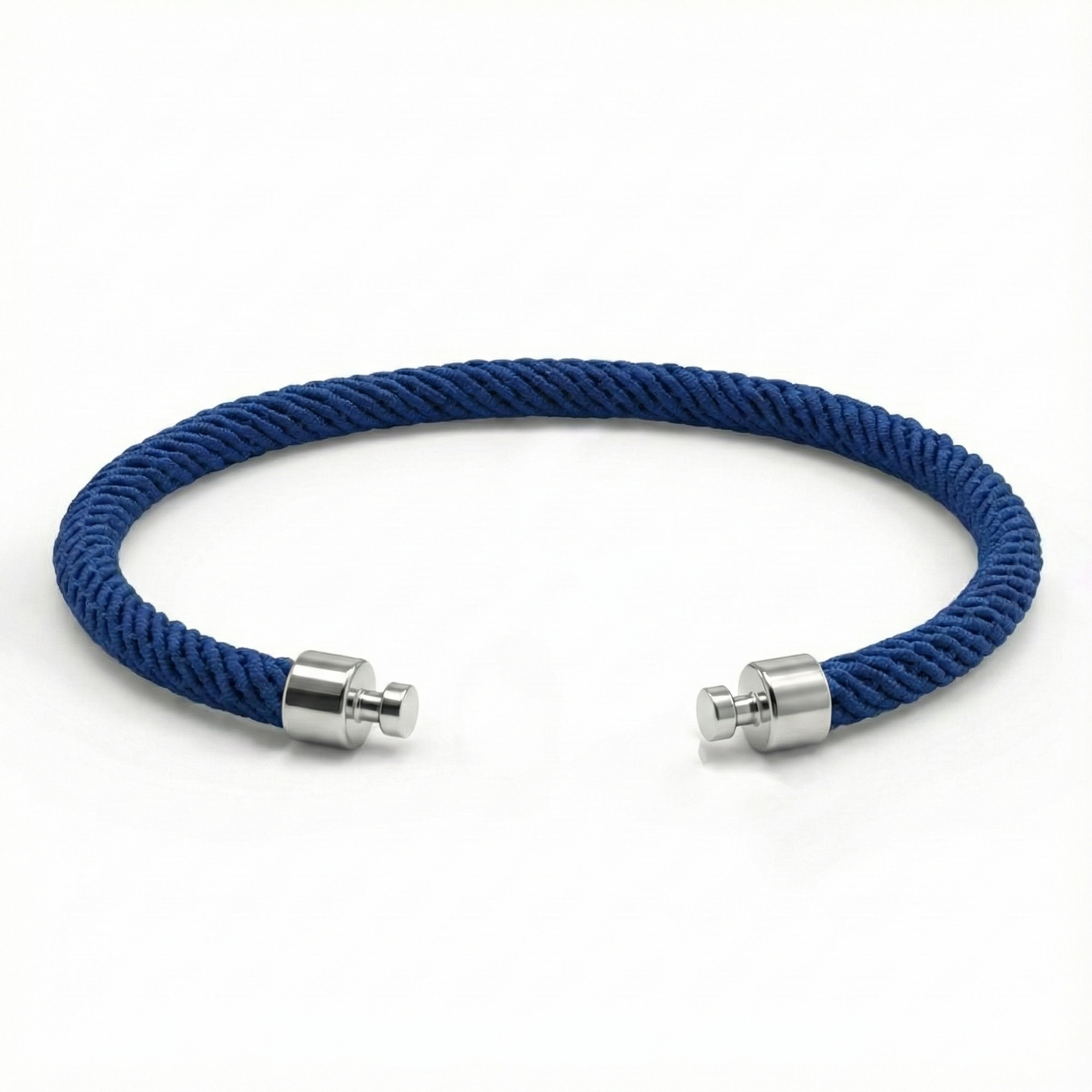 Regalia 4毫米蓝色尼龙表带，925银链