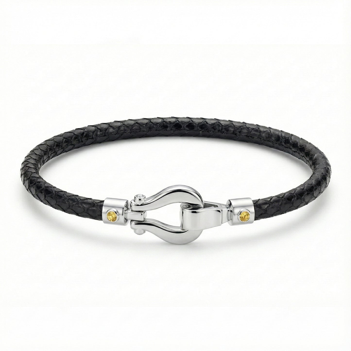 Duma HS 925 Silver Fancy Sapphire with Python Bracelet
