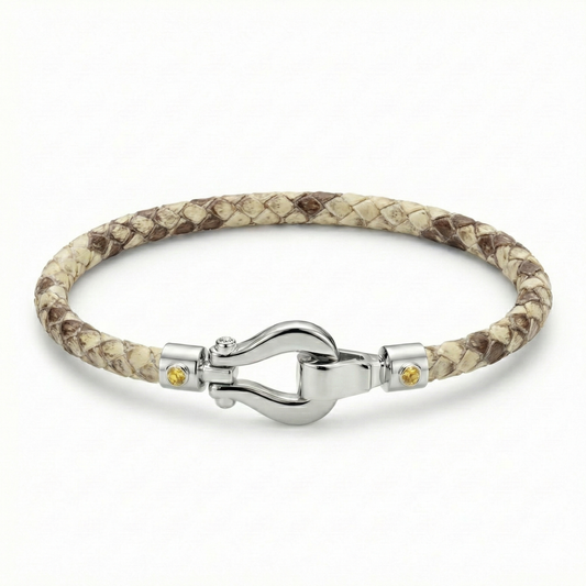 Duma HS 925 Silver Fancy Sapphire with Python Bracelet