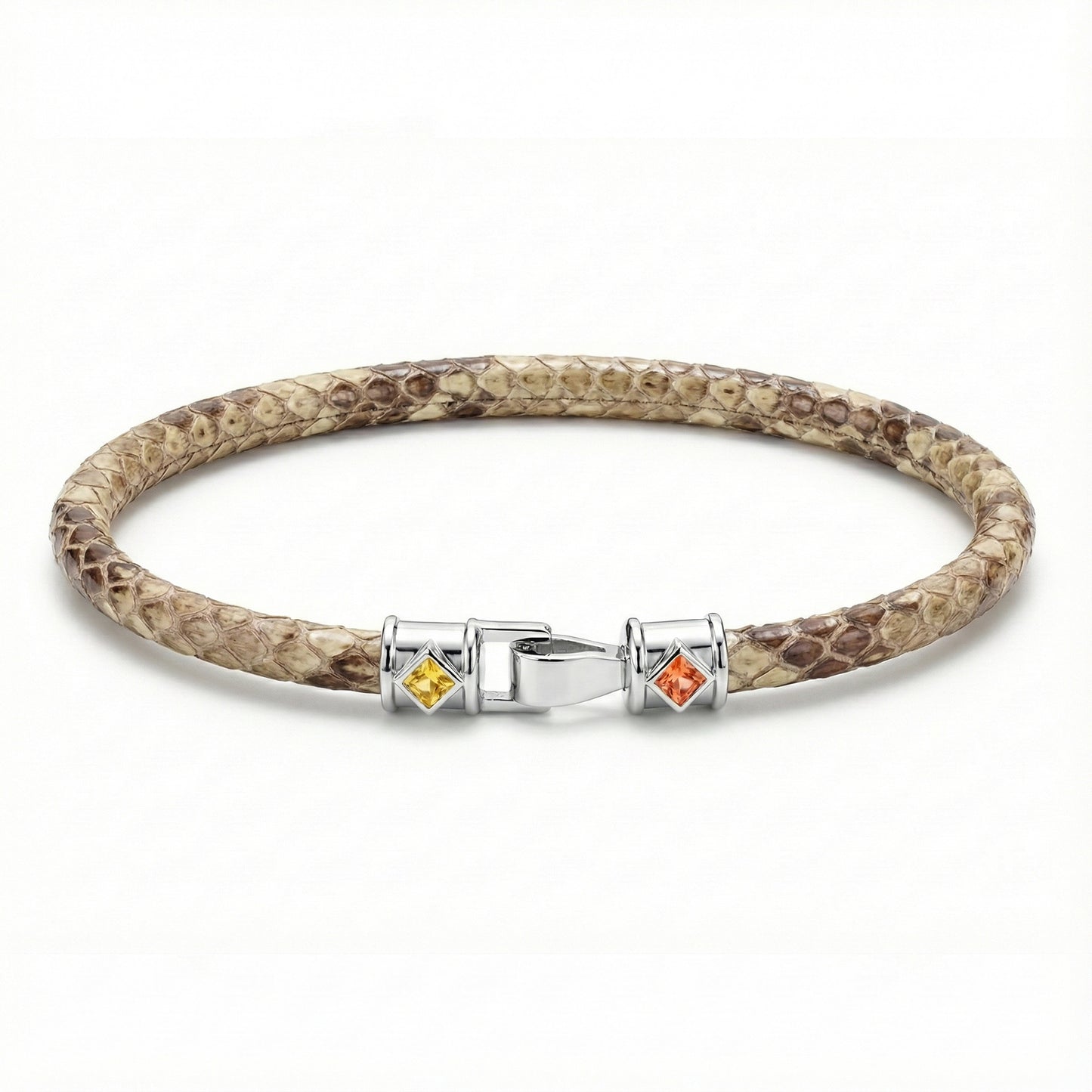 Duma S 925 Silver Fancy Sapphire with Python Bracelet