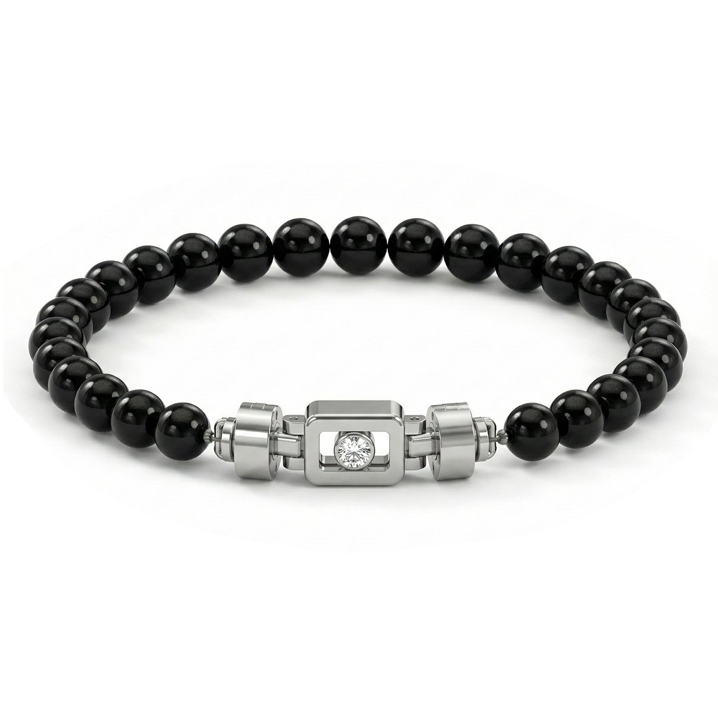 Diamond 925 Silver with Gemstone XOXO Bracelet