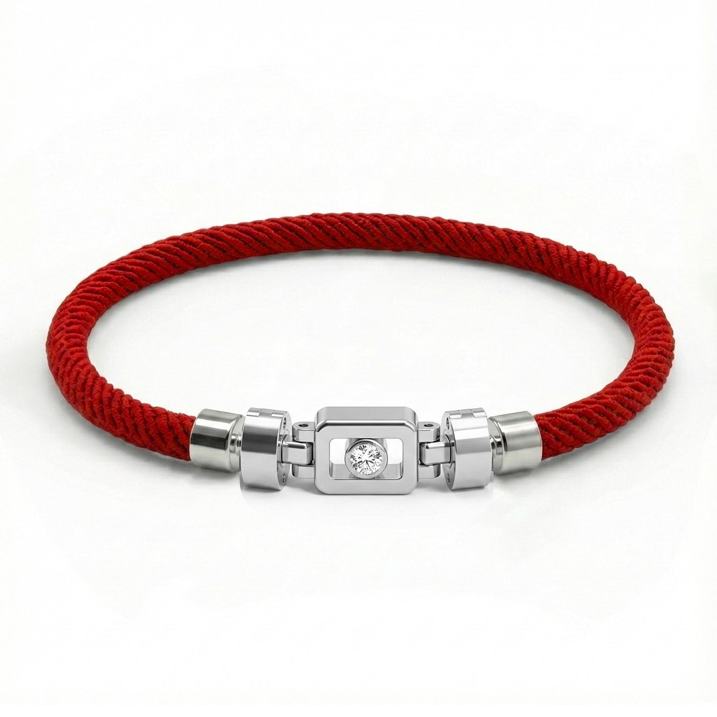 Diamond 925 Silver with Nylon XOXO Bracelet
