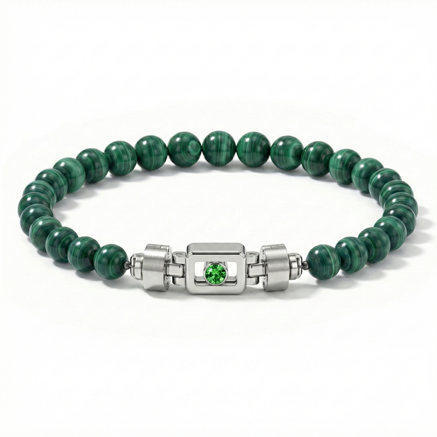 Tsavorite 925 Silver with Gemstone XOXO Bracelet